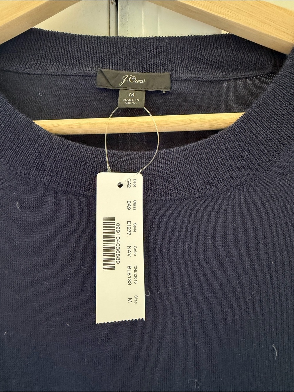 NWT J.Crew 100% Merino Wool Navy Blue Sweater Women’s Medium - Picture 6 of 8